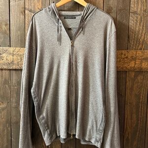 John Varvatos Full‑Zip Hooded Sweatshirt - Men's XL